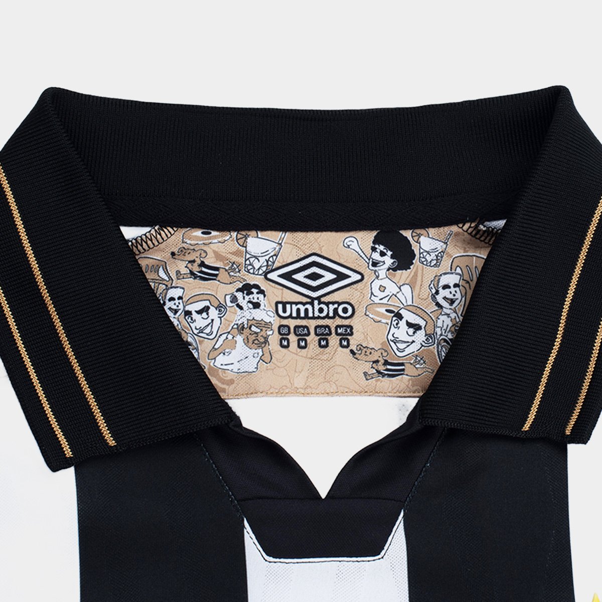 Camisa Santos II 26/27 s/n Jogador Umbro Masculina - Preto+Branco
