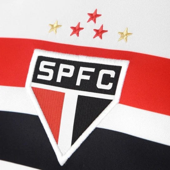 Camisa São Paulo I 25/26 Torcedor New Balance Feminina - Branco+Vermelho