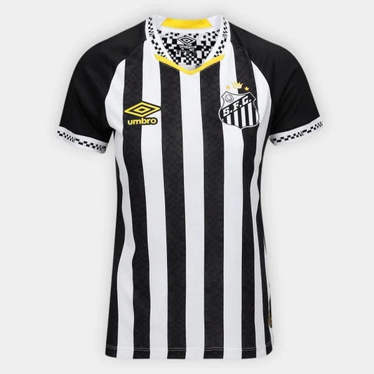 Camisa Santos II 25/26 Umbro Jogador Feminina - Preto+Branco