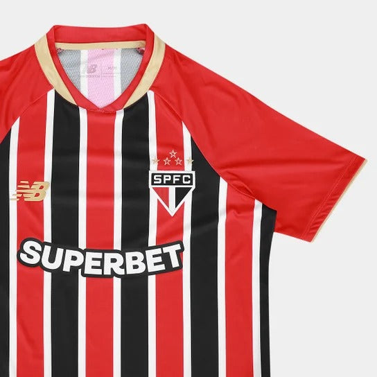 Camisa São Paulo II 25/26 s/n Torcedor New Balance Feminina - Vermelho+Branco
