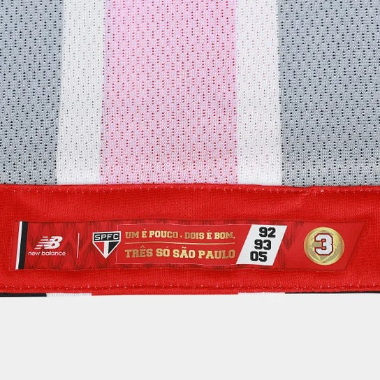Camisa São Paulo II 25/26 s/n Jogador New Balance Masculina - Vermelho+Branco