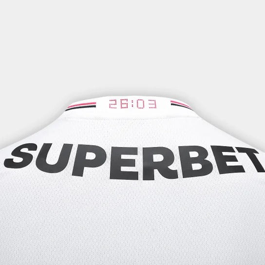 Camisa São Paulo I 25/26 Torcedor New Balance Masculina - Branco+Vermelho
