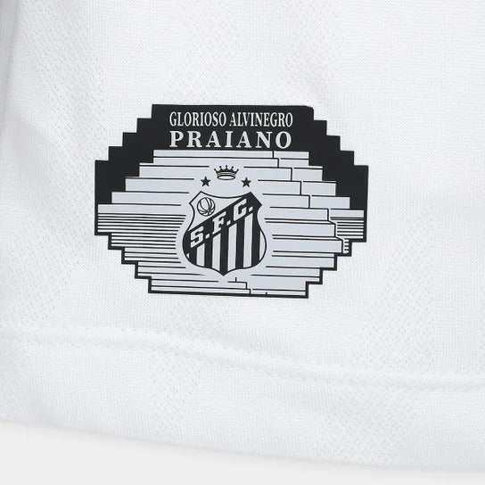 Camisa Santos I 25/26 Torcedor Umbro Feminina - Branco+Cinza