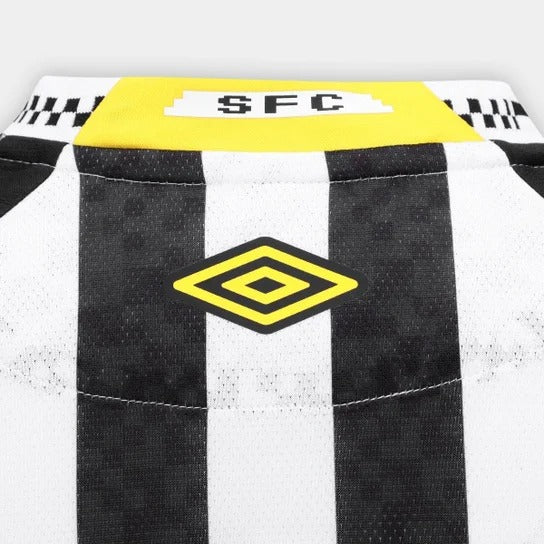 Camisa Santos II 25/26 Umbro Jogador Feminina - Preto+Branco