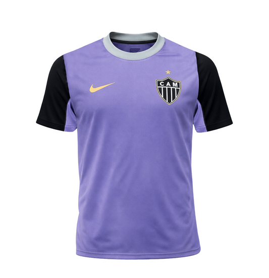 Camiseta Masculina Atlético Mineiro Nike Treino 26 Roxo e Preto